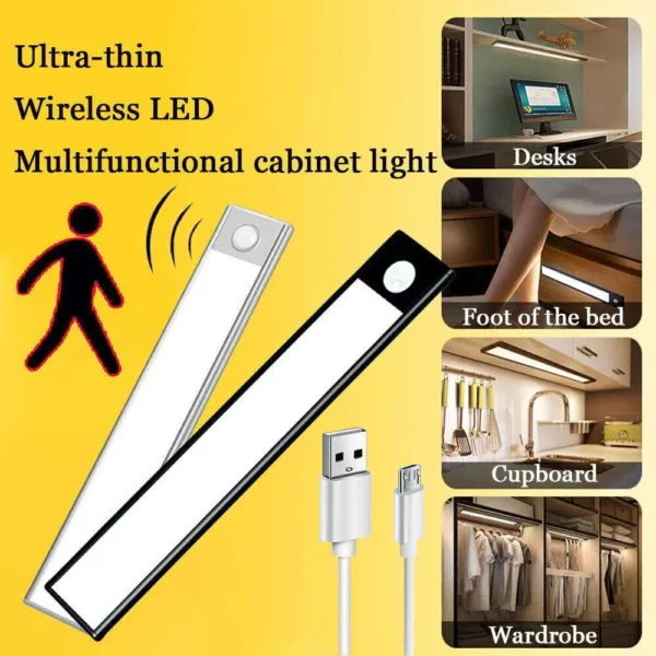 Dimmable Lamp Motion Sensor Under Cabinet LED Rechargeable - Image 5