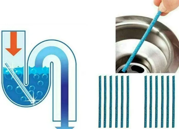 12 x DRAIN STICKS ODOUR REMOVER DEODORIZER CLEANING - Image 12