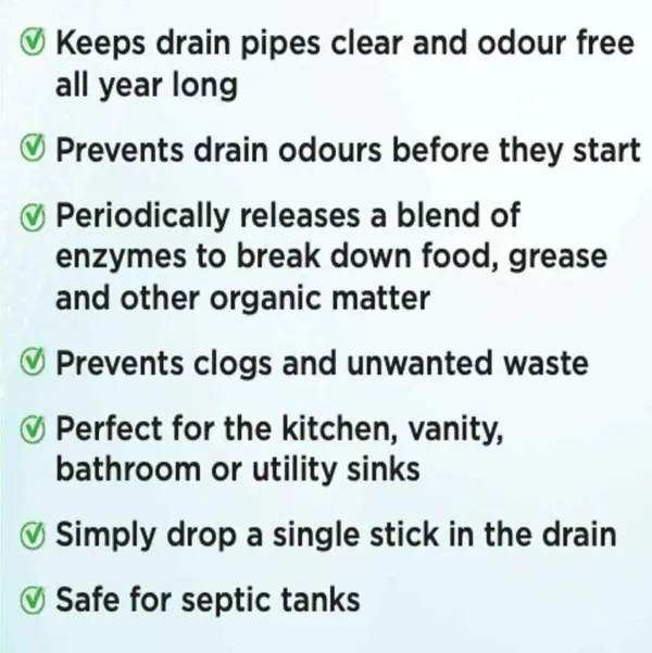 12 x DRAIN STICKS ODOUR REMOVER DEODORIZER CLEANING - Image 10