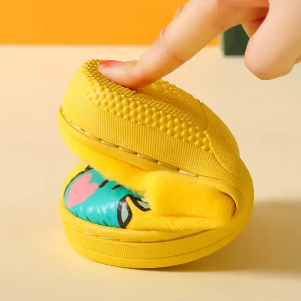 Kids Carpet Slippers Dinosaur Warm Plush Soft - Image 7