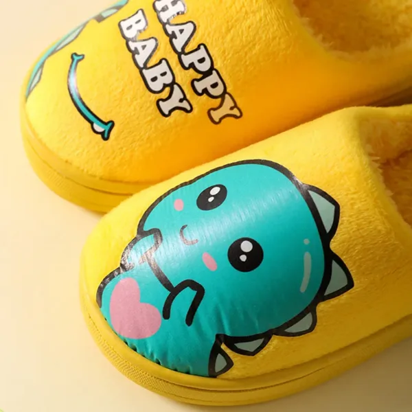 Kids Carpet Slippers Dinosaur Warm Plush Soft - Image 6
