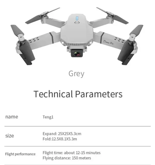 Dual HD Camera Foldable Drone - Pro WIFI Helicopter - Image 4