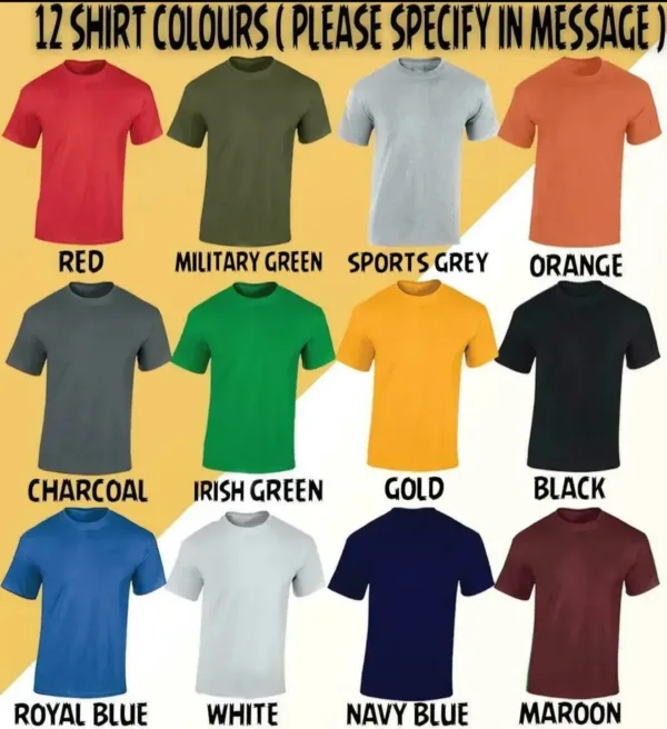 Personalised Printed T Shirt text logo party gift cotton - Image 4