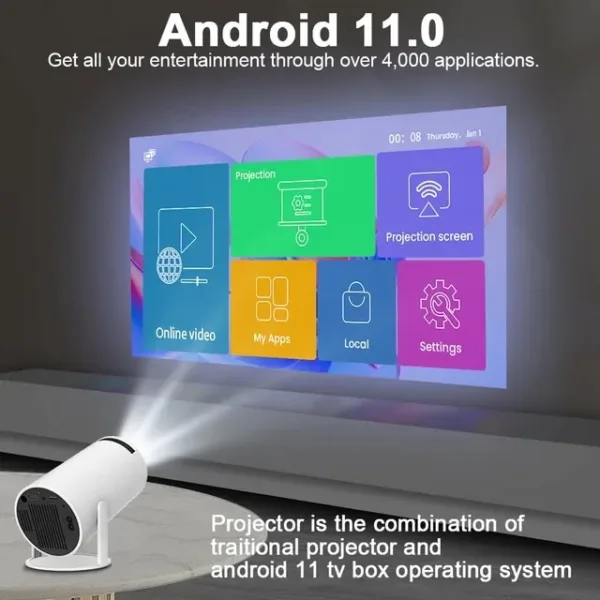 Wifi Portable Compact Projector, Home Cinema - Image 7