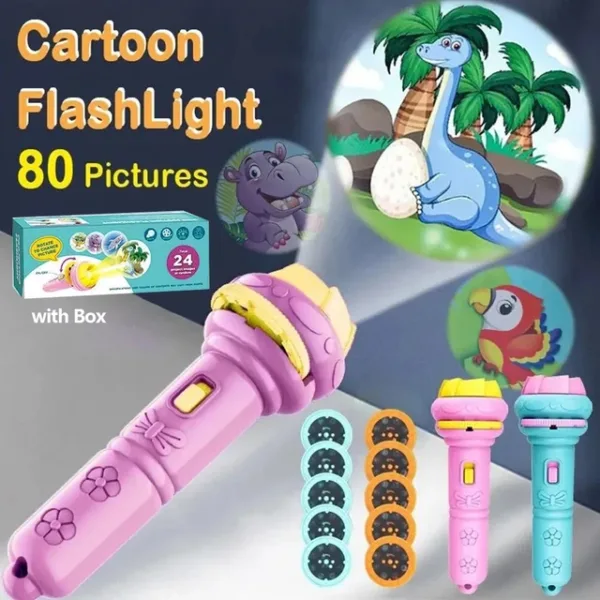Cartoon Projection Flashlight Kidstorch Bedtime Story