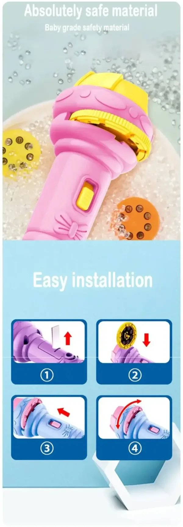 Cartoon Projection Flashlight Kidstorch Bedtime Story - Image 10