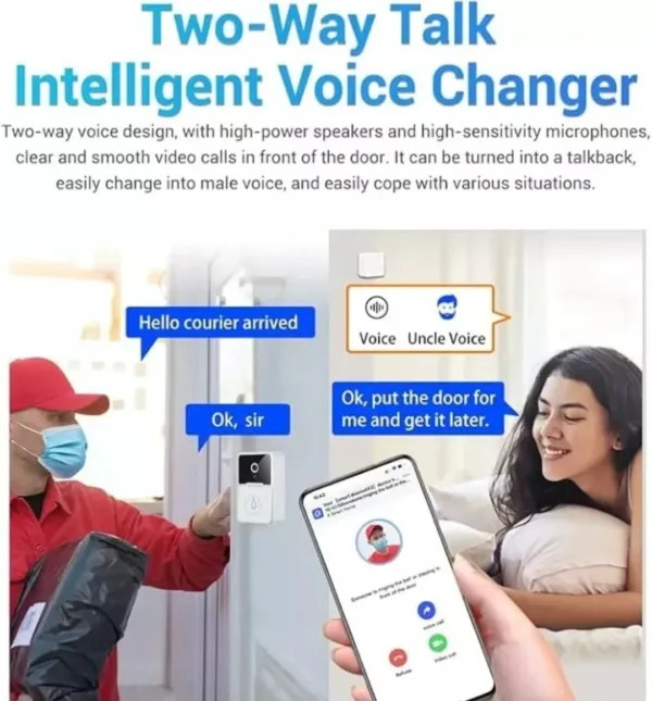 Wireless Smart Doorbell Ring Security Video - Image 6