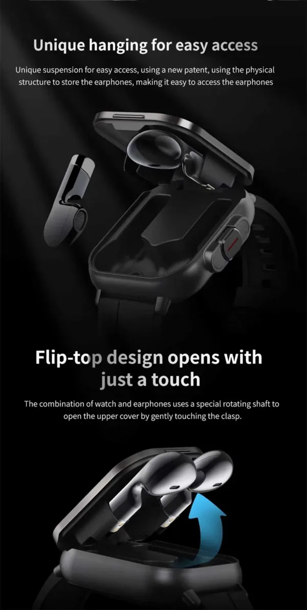 SmartWatch 2 in 1 With Headphones New Fashion 2025 - Image 3