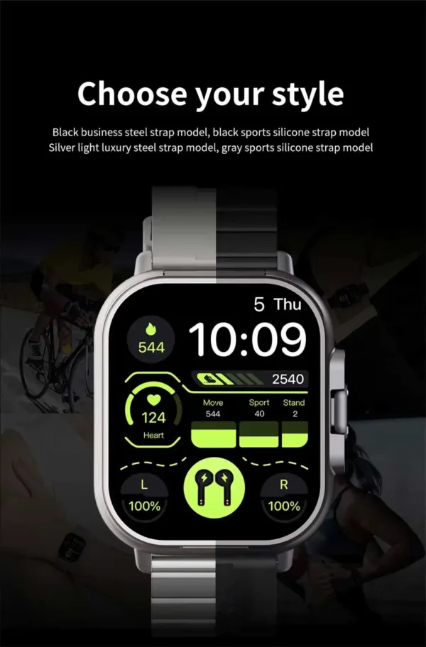 SmartWatch 2 in 1 With Headphones New Fashion 2025 - Image 4