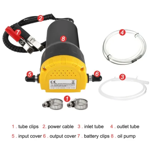 Electric Car Diesel Engine Oil Change Transfer pump Extractor Suction Syphon Pump 12V - Image 7
