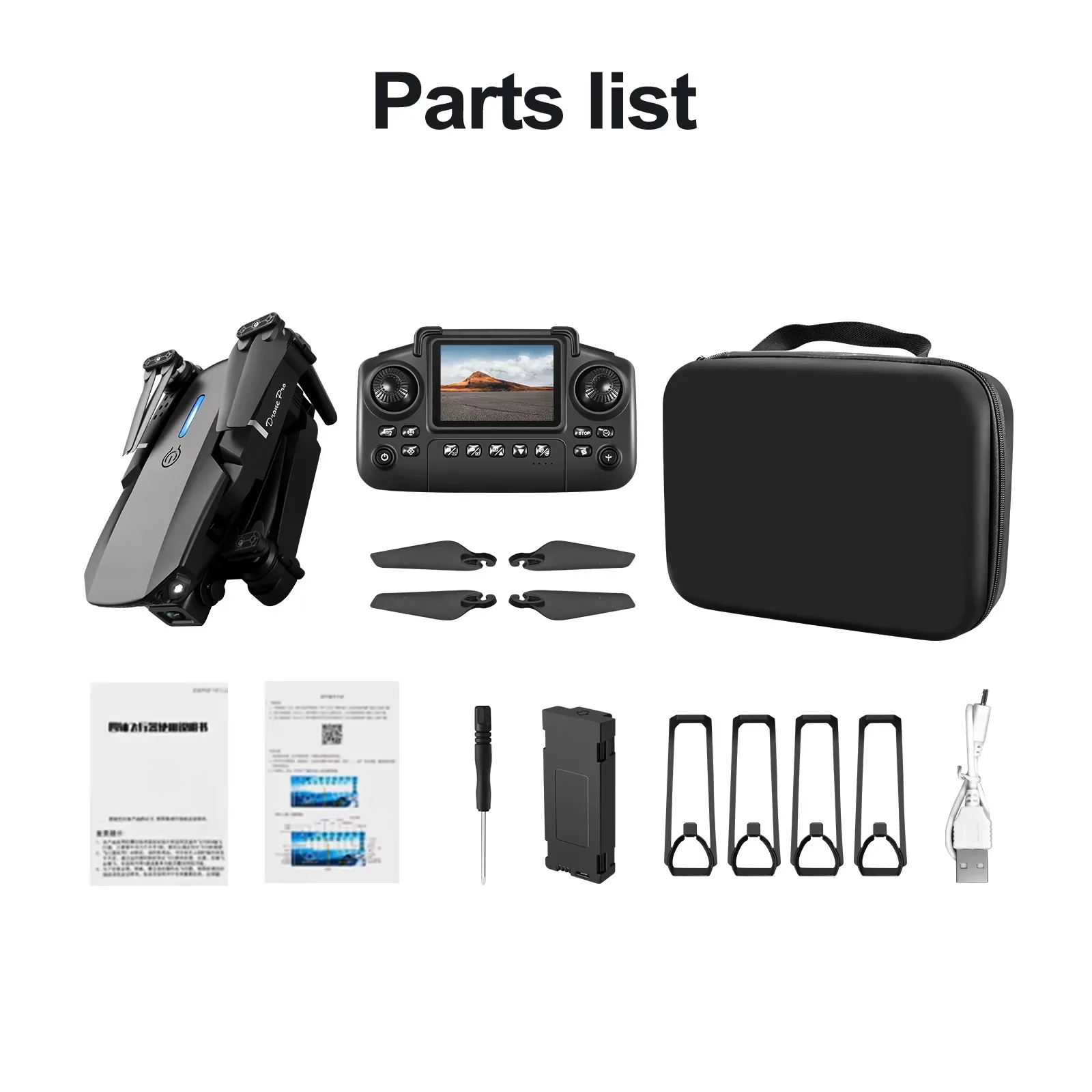 2025 Beginner Drone: Screen Remote, Headless Mode & Camera Black - Image 9