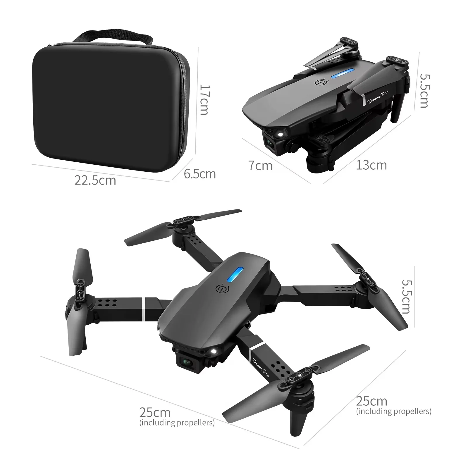2025 Beginner Drone: Screen Remote, Headless Mode & Camera Black - Image 8